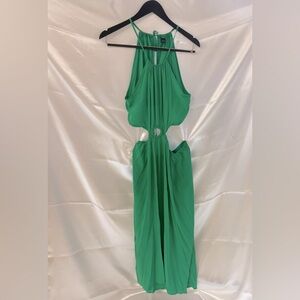 Shein green and pink summer maxi cut out dress 2 for the price of 1.